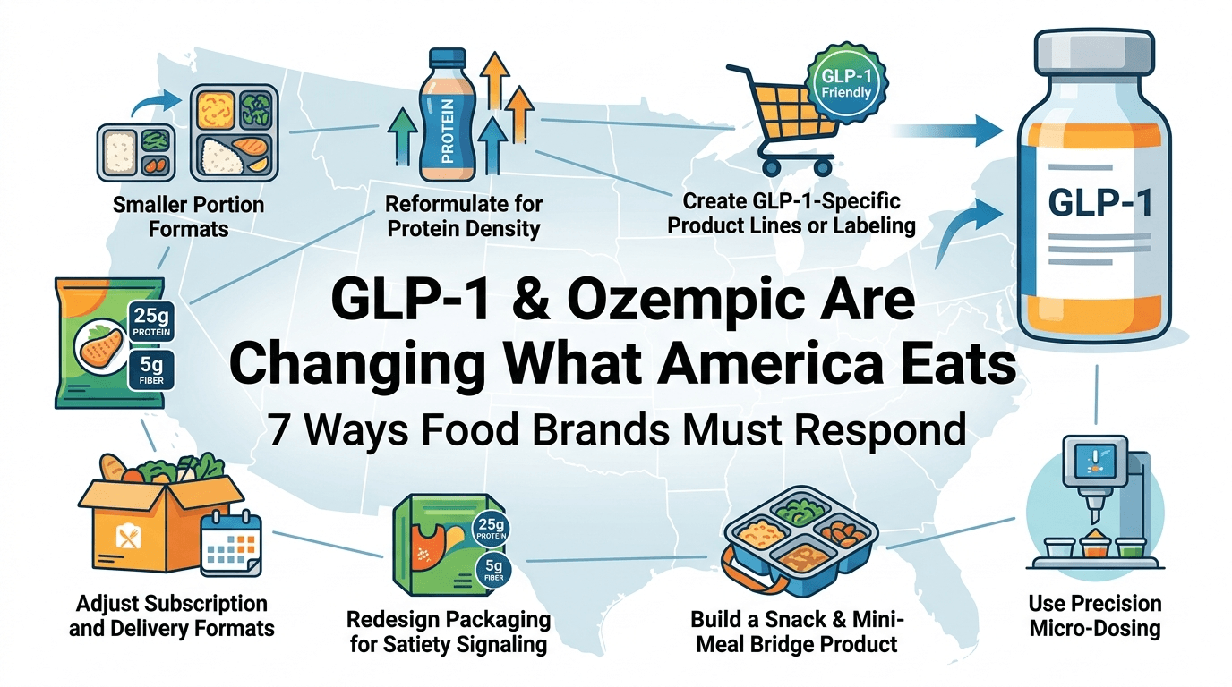 GLP-1 & Ozempic Are Changing What America Eats: 7 Ways Food Brands Must Respond 4 GLP-1 food brand strategy